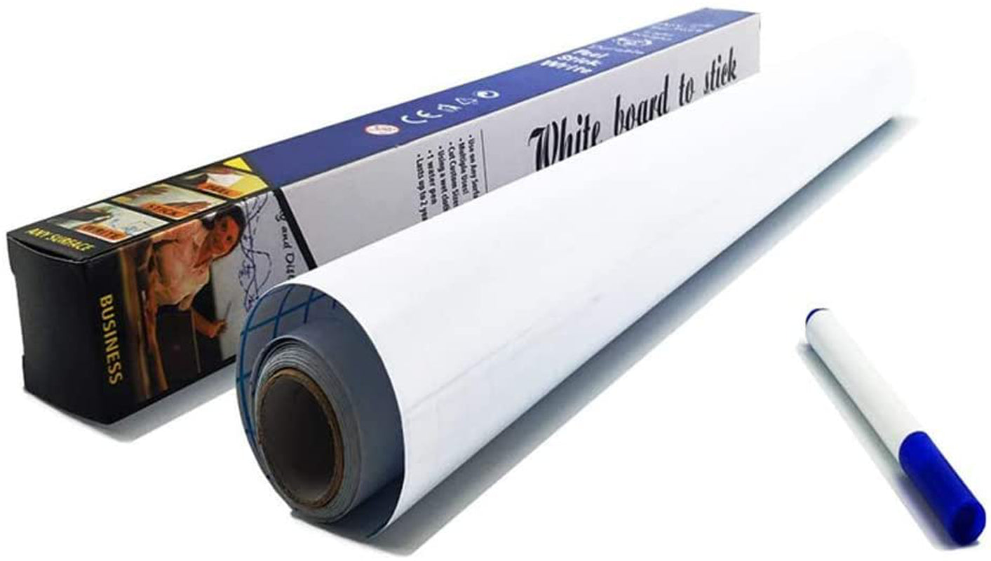 Self Adhesive White Board Paper Dry Erase Wall Stickers Roll 17.7" X 78.7" Board