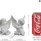 Set of 2 Cherubs Angels Resin Garden Statue Figurine, Indoor Outdoor Home Garden Decoration, Adorable Angel Sculpture Memorial Statue 4"