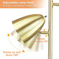 DLLT Modern Floor Lamp, 3-Light Reading Standing Tree Lamp with Adjustable Metal Heads, Brass Tall LED Lighting for Living Room, Bedroom, Study Room, Office, E26 Base (Bulbs Include)
