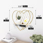 Gold Wall Shelf Metal Heart Floating Shelves Bedside Cute Romantic Modern Wall Cute Unique Gifts for Nursery Room Kids Children Room Bedroom Bathroom Living Room…