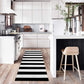 Black and White Striped Rug Runner 2'X6'Farmhouse Runner Rug Checkered Cotton Woven Washable Outdoor Rug Runner for Kitchen/Laundry/Bathroom/Bedroom/Living Room