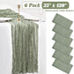 6 Pack Cheesecloth Table Runner Gauze Table Runner 10FT Long Semi-Sheer Table Runner Boho or Rustic Wedding Table Decor for Wedding Decor Arch Draping Bridal Shower Holiday Party (Sage Green)