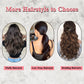 Invisible Wire Hair Extensions Long 20 Inches Wavy Hair Extensions with Adjustable Size Invisible Wire Hairpieces for Women (6A)