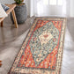 Boho Tribal Area Rug - 2X4.3 Persian Hallway Runner Rug Doormat Bohemian Faux Wool Throw Rug Non-Slip Washable Low-Pile Floor Carpet for Kitchen Laundry Room Entrance Bathroom