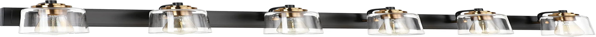 Bathroom Vanity Light Black and Bronze Durable Glass Globe Vintage Stylish Lighting 6 Lights(8580)