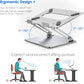 Adjustable Laptop Stand for Desk, Ergonomic Portable Computer Stand Aluminum Laptop Holder with Heat-Vent to Elevate Laptop, Macbook, Air, Pro, Dell XPS, Samsung, 11-17" All Laptop Stand Holder