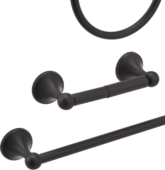 5-Piece Bathroom Set - Standard, Black