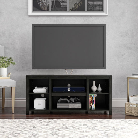 Mainstays Parsons TV Stand for Tvs up to 50", Black Oak