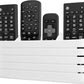 Totalmount Hole-Free Remote Holder – Eliminates the Need to Drill Holes in Your Wall (Premium White – Modern Design for 3 or 4 Remote Controls)