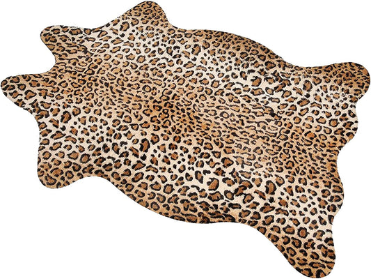 Leopard Rug Cheetah Print Rug Area Carpet Cute Western Decor Animal Skin Rugs for Living Room Bedroom Non-Slip 43.3" L X 29.5" W(3.6Ft X 2.4Ft)