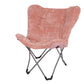 Mainstays Faux Fur Butterfly Folding Chair, Pink