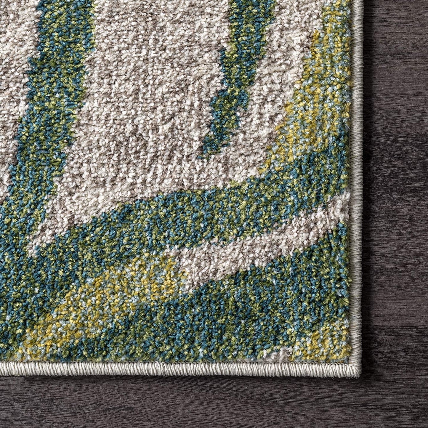 Cali Abstract Leaves Area Rug, 3' X 5', Green