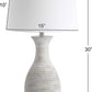 Lighting Collection Bentlee Rustic Grey 30-Inch Bedroom Living Room Home Office Desk Nightstand Table Lamp Set of 2 (LED Bulbs Included)