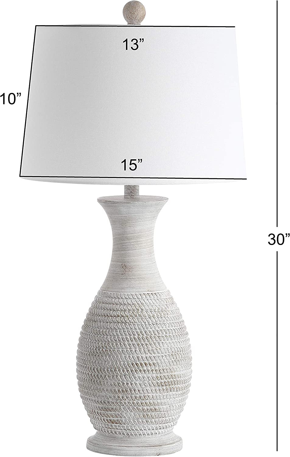 Lighting Collection Bentlee Rustic Grey 30-Inch Bedroom Living Room Home Office Desk Nightstand Table Lamp Set of 2 (LED Bulbs Included)