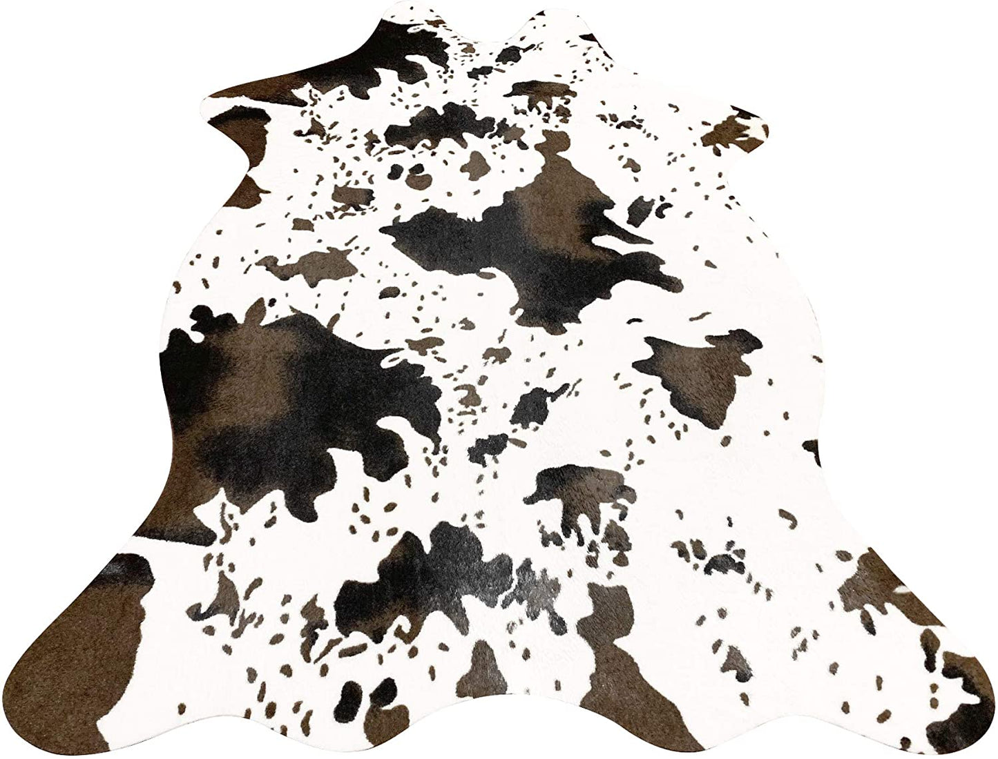 Cow Print Rug Faux Cowhide Area Carpet Animal Print Mat for Living Room Bedroom Non-Slip 3.6X2.5Ft (110Cmx75Cm)