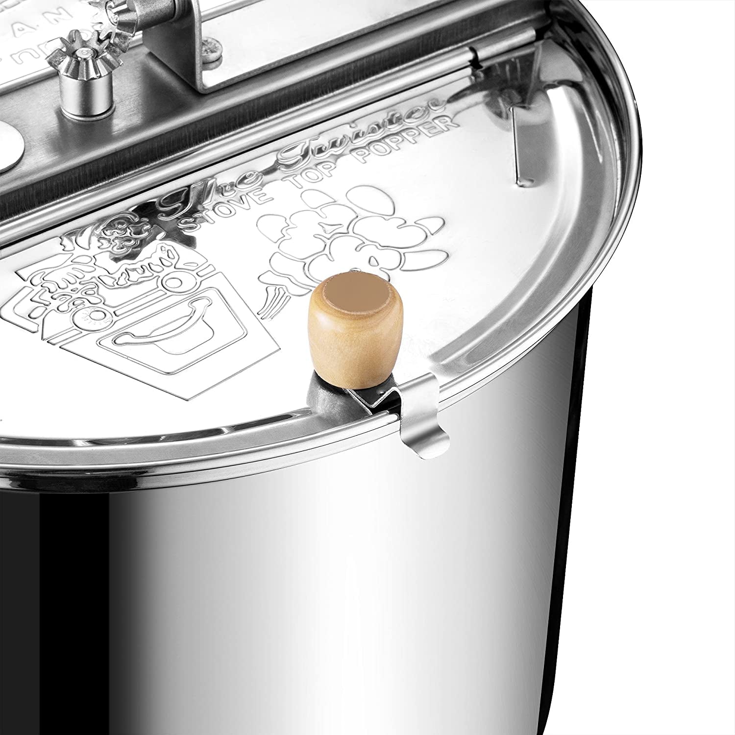 Great Northern Popcorn Original Stainless Steel Stove Top 6-1/2-Quart Popcorn Popper