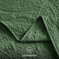 Twin Quilt Set Olive Green Bedspreads - Soft Bed Summer Quilt Lightweight Microfiber Bedspread- Modern Style Coin Pattern Coverlet for All Season - 2 Piece (1 Quilt, 1 Pillow Sham)