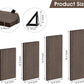 Floating Shelves Wall Mounted Set of 4, Rustic Wood Wall Shelves, Storage Shelves for Bedroom, Living Room, Bathroom, Kitchen, Office and More, Brown