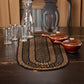 VHC Brands Farmhouse Jute Runner 13X36 Country Braided Kitchen Tabletop Design, Country Black and Tan