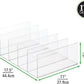 Mdesign Plastic Divided Purse Organizer for Closets, Bedrooms, Dressers - Closet Shelf Storage Solution for Purses, Clutches, Wallets, Accessories - 5 Compartment Sections - Lumiere Collection - Clear