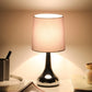 Touch Bedside Table Lamps Set of 2, Bedroom Nightstand Lamps, 3-Way Dimmable Touch Desk Lamps with Lampshade for Bedroom, Living Room and Office (Included E12 Bulb)