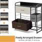Dresser with 7 Drawers, Tall Dresser with Wood Top, 3-Tier Dresser Changeable Fabric Dresser Organizer Unit for Bedroom/Living Room/Closets，Multicolor