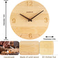 JIYUERLTD 12”Wall Clock Solid Wood Noiseless Clock Desk Clocks Modern Art Wall Decorative for Bedroom Living Room Kitchen Office and Hotel