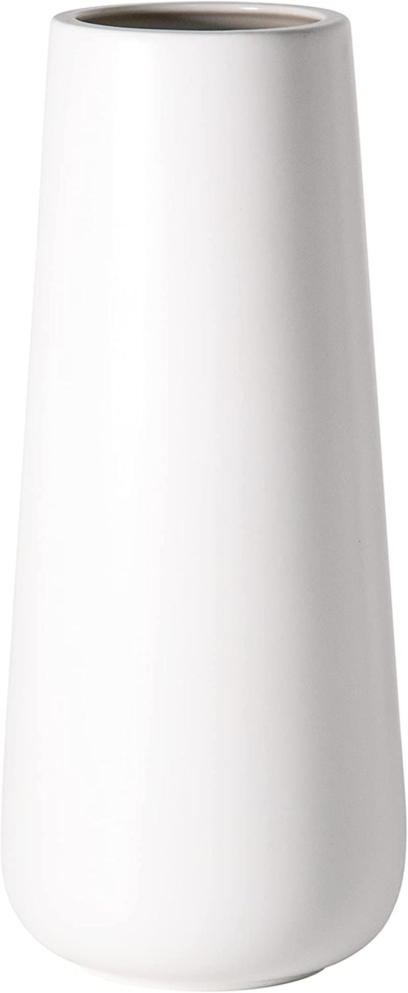 11 Inch Matte White Ceramic Flower Vase for Home Décor, Design Box Package, VS-MAT-W-11