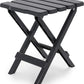 Portable Adirondack Folding Side Table | Easy Set-Up | Perfect for the Beach, Camping, Picnics, Cookouts & More | Weatherproof & Rust Resistant, Charcoal (21043)