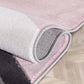 Good Vibes Nora Blush Pink Modern Geometric Stripes and Boxes 5'3" X 7'3" 3D Texture Area Rug, 5 Ft 3 in X 7 Ft 3