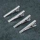 4Pcs Gentleman Silver Metal Simple Necktie Tie Clip Bar Clasp Clip Clamp Pin Set