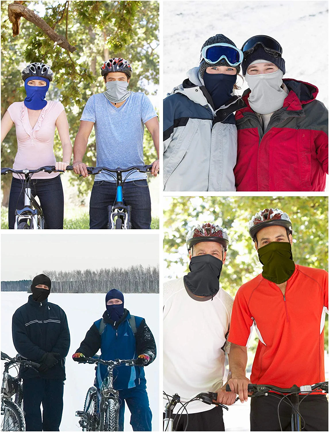SATINIOR 9 Pcs Ski Mask for Men Full Face Helmet Mask Balaclava Winter Neck Gaiter Outdoor Cycling Windproof Hood