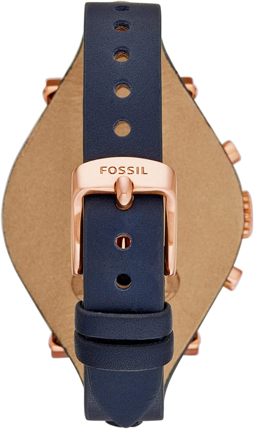 Women'S Original Boyfriend Stainless Steel and Leather Quartz Chronograph Watch