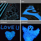 Glow in the Dark Pebbles (500Pcs White Glows Blue) - Indoor Outdoor Garden Stones Moonlight Yard Plant Decorations Fish Tank Aquarium Rocks Solar Backyard LED Decor