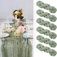 6 Pack Cheesecloth Table Runner Gauze Table Runner 10FT Long Semi-Sheer Table Runner Boho or Rustic Wedding Table Decor for Wedding Decor Arch Draping Bridal Shower Holiday Party (Sage Green)