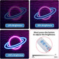 Neon Signs Planet Neon Sign, LED Neon Light Sign for Wall Decor, USB Powered Aesthetic Neon Signs for Bedroom, Cool Room, Kids Room, Bar, Festival, Birthday, Wedding, Party Decoration