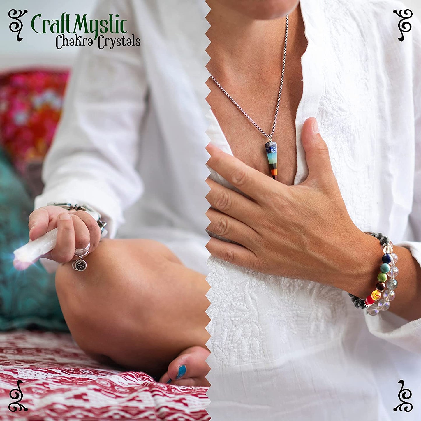 Crystals and Healing Stones for Positive Energy - Bulk Set 33 Real Gemstones and Crystals Raw Rocks Necklace Bracelet - Chakra Crystals for Beginners Manifesting Spiritual Care Witchcraft Accessories