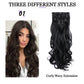Clip in Hair Extensions 22 Inche Hairpieces 7 Pieces/Set Clip on Hair Extension Heat Resistant Synthetic Fiber for Women Daily Use Hair Make Clip Hair Extensions（Natural Black）