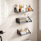 Floating Shelves Wall Mounted Set of 3, Rustic Wood Wall Shelves for Bedroom, Bathroom, Living Room, Kitchen, Laundry Room Storage & Decoration, Gray