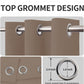 Blackout Curtains for Bedroom, Thermal Insulated Window Curtains for Living Room, Noise Reduction and Sun Light Blocking Grommet Curtain Panels, Set of 2, 42 X 63 Inch, Camel