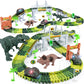 Dinosaur Toys,Create a Dinosaur World Road Race,Flexible Track Playset and 2 Pcs Cool Dinosaur Car for 3 4 5 6 Year & up Old Boy Girls Best Gift
