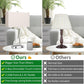 Set of 2 Touch Control 3-Way Dimmable Table Lamp, Nightstand Lamp with USB Port AC Outlet Bedside Nightstand Lamp for Living Room, 22In, Cream Shade, Daylight White Bulbs Included