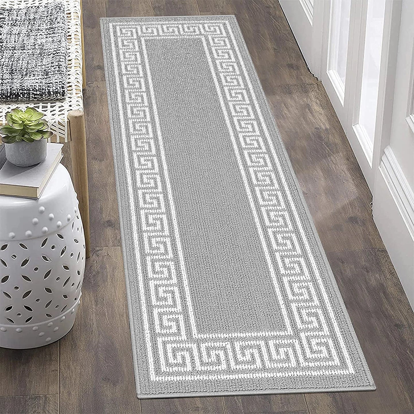 Indoor Doormat Runner Rug for Hallway 20"X59" Long Kitchen Rug Runner Non Slip Absorbent Mud Trapper Mats Washable Rug Runner Indoor Area Rug Runner for Kitchen Hallway Entryway