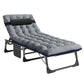 Sleeping Cots Bed with Mattress & Pillow, Portable Folding Bed Cot, Folding Camping Cot, Adjustable 4-Position Folding Lounge Chair