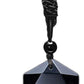 Black Obsidian Hexagram Natural Stone Necklace Translucent Ice Obsidian Wolf Tooth Amulet His and Hers Couples Necklace Lucky Love Pendant Necklace for Men Women