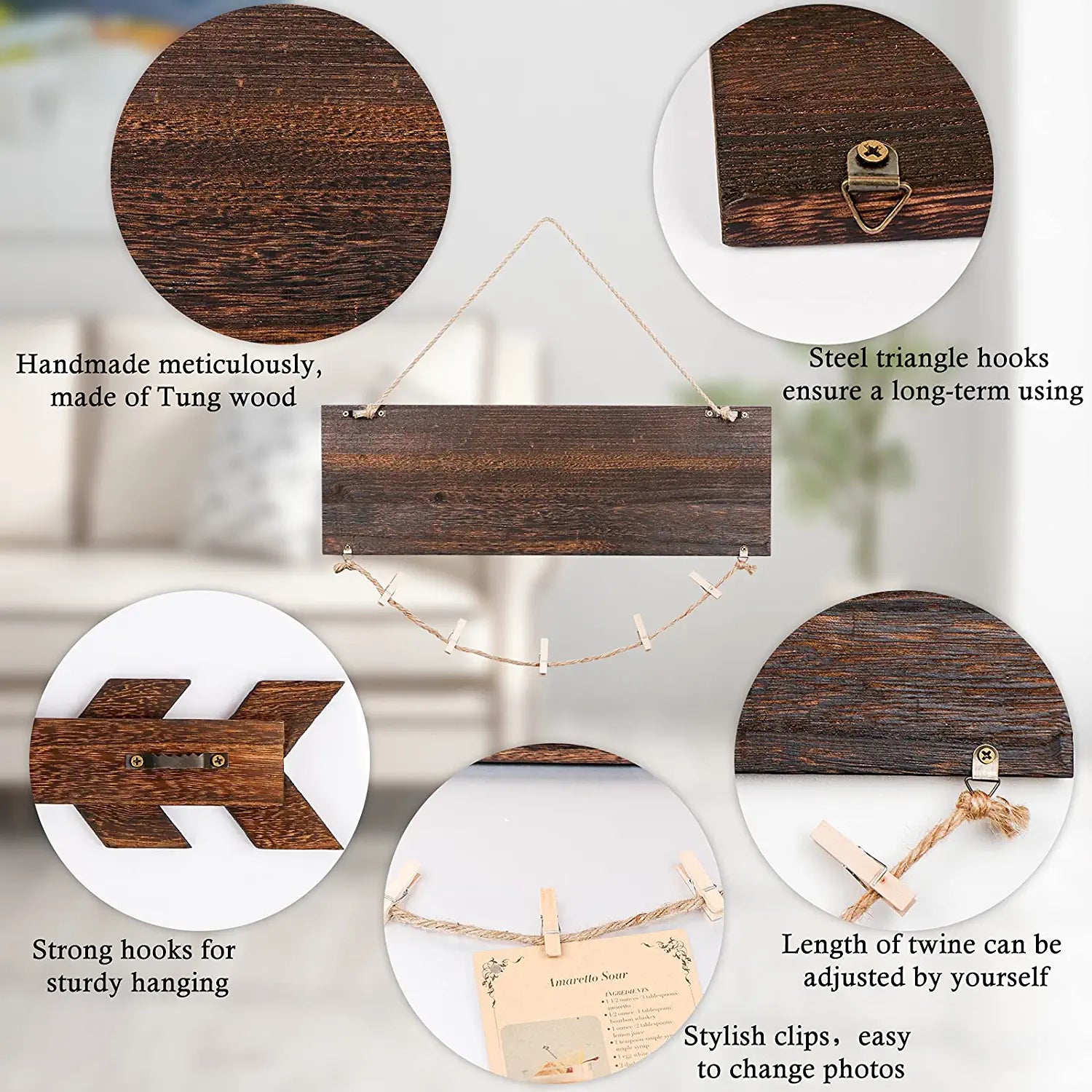 4Pcs Farmhouse Rustic Wall Decor Signs, This Is Us Wooden Wall Art Sign, Together Hanging Wooden Sign and 2Pcs Wood Arrow Signs for Housewarming Gift Home Decor Living Room Bedroom Wall Decor