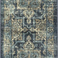 Maples Rugs Ava Traditional Tapestry Hallway Entryway Runner Non Skid Runner Rug [Made in USA], Persian Blue, 2' X 6'