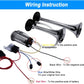 Air Horn for Truck Boats Car, 150DB Super Loud Train Horns Kit with 120 PSI Air Compressor (Silver, Dual)