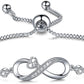 Infinity Love Bracelets for Women Girls, Birthday Christmas Jewelry Gifts for Mom Girlfriend Wife from Daughter Son