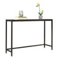 Curiod Metal Frame Sofa Console Table, Smoked Oak Finish